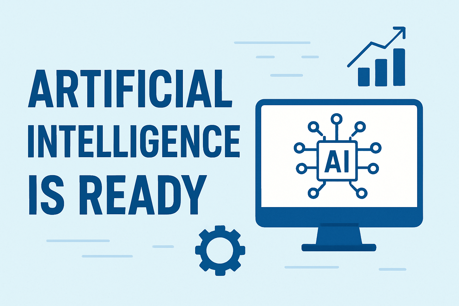 Illustration of AI technology streamlining business operations and boosting workplace efficiency